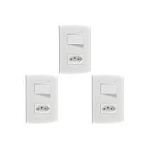 Kit C/3 - Conjunto Peesa Alfa 1546A 1 Interruptor Sim.Tomada .. Kit C/3 - Conjunto Peesa Alfa 1546A 1 Interruptor Sim.Tomada ..
