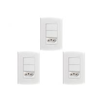 Kit C/3 - Conjunto Peesa Alfa 1548A 2 interruptores Sim.T...