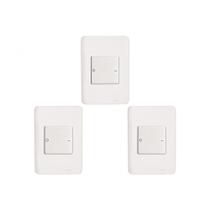 Kit C/3 - Conjunto Perlex Aros 4X2 Branco Com Placa(1Bipo... Kit C/3 - Conjunto Perlex Aros 4X2 Branco Com Placa(1Bipo...