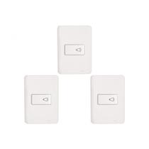 Kit C/3 - Conjunto Perlex Aros 4X2 Branco Com Placa(1Camp...