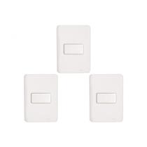Kit C/3 - Conjunto Perlex Aros 4X2 Branco Com Placa(1Para... Kit C/3 - Conjunto Perlex Aros 4X2 Branco Com Placa(1Para...