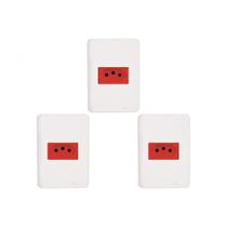 Kit C/3 - Conjunto Perlex Aros 4X2 Branco Com Placa(1Toma...