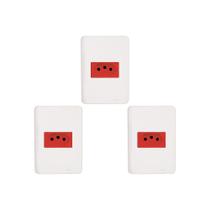 Kit C/3 - Conjunto Perlex Aros 4X2 Branco Com Placa(1Toma... Kit C/3 - Conjunto Perlex Aros 4X2 Branco Com Placa(1Toma...