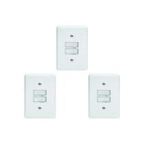 Kit C/3 - Conjunto Perlex''Branca''Com Placa(2Simples) 2382