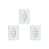 Kit C/3 - Conjunto Perlex''Branca''Com Placa(3Paralelo) 2...