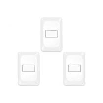 Kit C/3 - Conjunto Pial Pop 4X2 Branco Com Placa (1Campai...