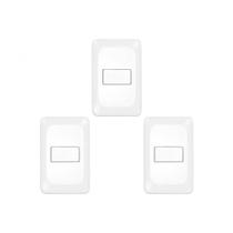 Kit C/3 - Conjunto Pial Pop 4X2 Branco Com Placa (1Simple...