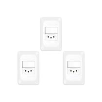 Kit C/3 - Conjunto Pial Pop 4X2 Branco Com Placa (1Simple...