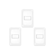 Kit C/3 - Conjunto Pial Pop 4X2 Branco Com Placa (1Tomada...