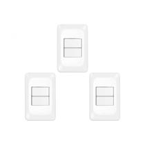 Kit C/3 - Conjunto Pial Pop 4X2 Branco Com Placa (2Simple...