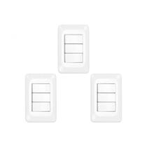 Kit C/3 - Conjunto Pial Pop 4X2 Branco Com Placa (3Parale...