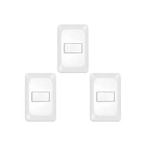Kit C/3 - Conjunto Pial Pop Modulo Com Placa 4X2 - 1 Simp... Kit C/3 - Conjunto Pial Pop Modulo Com Placa 4X2 - 1 Simp...