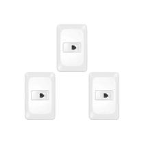 Kit C/3 - Conjunto Pial Pop Modulo Com Placa 4X2 - 1 Toma...