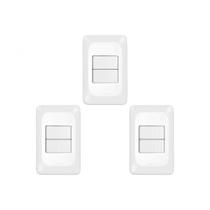Kit C/3 - Conjunto Pial Pop Modulo Com Placa 4X2 - 2 Simp... Kit C/3 - Conjunto Pial Pop Modulo Com Placa 4X2 - 2 Simp...