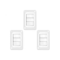 Kit C/3 - Conjunto Pial Pop Modulo Com Placa 4X2 - 3 Simp... Kit C/3 - Conjunto Pial Pop Modulo Com Placa 4X2 - 3 Simp...