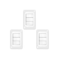 Kit C/3 - Conjunto Pial Pop Modulo Com Placa 4X2 - 3 Simp... Kit C/3 - Conjunto Pial Pop Modulo Com Placa 4X2 - 3 Simp...