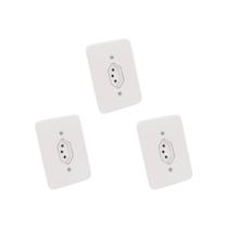 Kit C/3 - Conjunto Radial Pollar 1901113 1Tomada 10A Kit C/3 - Conjunto Radial Pollar 1901113 1Tomada 10A