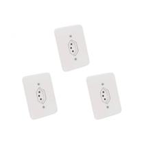 Kit C/3 - Conjunto Radial Pollar 1901113 1Tomada 10A Kit C/3 - Conjunto Radial Pollar 1901113 1Tomada 10A