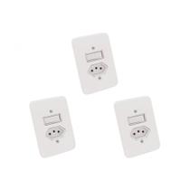 Kit C/3 - Conjunto Radial Pollar 1901118 1 Interruptor Si...