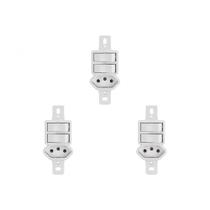 Kit C/3 - Conjunto Radial Pollar 1901130 2Pp 1Tomada 10A S/P Kit C/3 - Conjunto Radial Pollar 1901130 2Pp 1Tomada 10A S/P