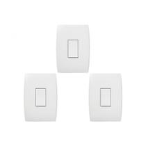 Kit C/3 - Conjunto Soprano Ilus 4X2 Branco Com Placa(1Par...