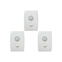 Kit C/3 - Conjunto Soprano Ilus 4X2 Branco Com Placa(Sens... Kit C/3 - Conjunto Soprano Ilus 4X2 Branco Com Placa(Sens...