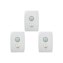 Kit C/3 - Conjunto Soprano Ilus 4X2 Branco Com Placa(Sens...