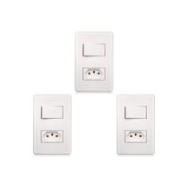 Kit C/3 - Conjunto Steck Linha Stella Com Placa 1 Simples...