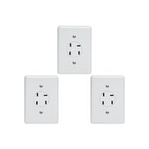 Kit C/3 - Conjunto Tomada Fone Perlex''Branca''Com Placa ...