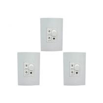 Kit C/3 - Controle Para Ventilador Qualitronix Embutir Ve...