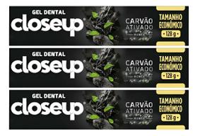 Kit C/3 Creme Dental Close-up Carvão Ativado 128g Kit C/3 Creme Dental Close-up Carvão Ativado 128g