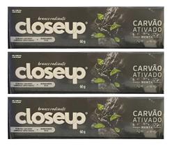 Kit C/3 Creme Dental Close-up Carvão Ativado 60g