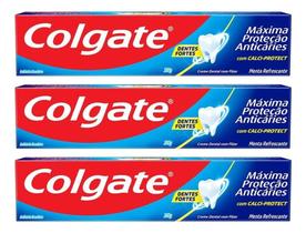 Kit C/3 Creme Dental Colgate Máxima Proteção Anticáries 180g Kit C/3 Creme Dental Colgate Máxima Proteção Anticáries 180g