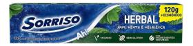 Kit c/ 3 Creme Dental Sorriso Herbal Anis e Menta 120g