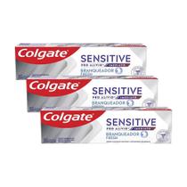Kit C/ 3 Cremes Dentais Colgate Sensitive Pro-Alívio Imediato Branqueador 90g