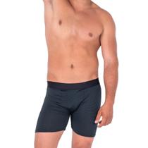 Kit C/3 Cueca Boxer RISCADINHA Microfibra Long Leg Box LUXO Direto Fabrica