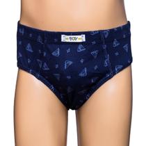Kit c/ 3 Cueca Slip Infantil Estampada de Algodão Dom Marco