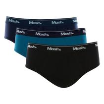 Kit C/ 3 Cuecas Mash Slip 100% Algodão - 010.04
