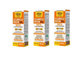 Kit C/ 3 Curcuminol 95 Curcumina + Colágeno Tipo II 30ml