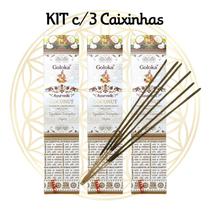 KIT C/3 CX'S Incenso Goloka Indiano Vareta Linha Ayurvedic