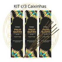 KIT C/3 CX'S Incenso Goloka Indiano Vareta Linha BLACK