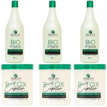 Kit c/3 Definitiva de quiabo 3 B-Tox Argila Branca Felicity