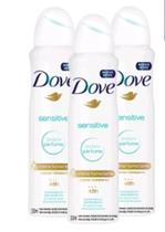 Kit c/3 Desodorante Antitranspirante Aerosol da Dove Sensitive Sem Perfume . Kit c/3 Desodorante Antitranspirante Aerosol da Dove Sensitive Sem Perfume .