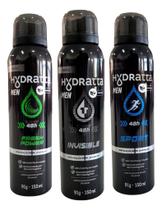 Kit C/3 Desodorante Antitranspirante Hydratta 91g 150ml