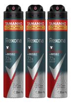 Kit C/3 Desodorante Rexona 72h De Prote Invisi+antibac 200ml