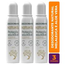 Kit c/ 3 Desodorante Vegano Natural Melaleuca e Aloe Vera 120ml - Orgânico Natural Kit c/ 3 Desodorante Vegano Natural Melaleuca e Aloe Vera 120ml - Orgânico Natural