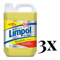 Kit C\3 Detergente Limpol 5 Litros Neutro Bombril Tipo Ypê