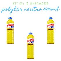 Kit c/ 3 Detergente Polylar Neutro Lava Louças 500ml