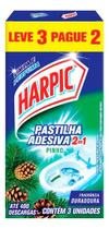 Kit c/ 3 Detergente Sanitario Pastilha Adesiva Pinho Harpic