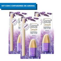 Kit c/3 Difusor de Aromas Sensações Lavanda do Campo 100ml